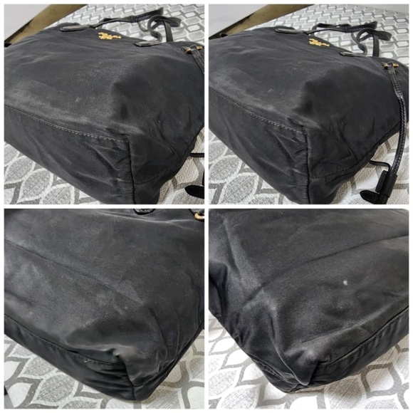 Authentic Prada Nylon Leather Tote Bag Black - Picture 12 of 12